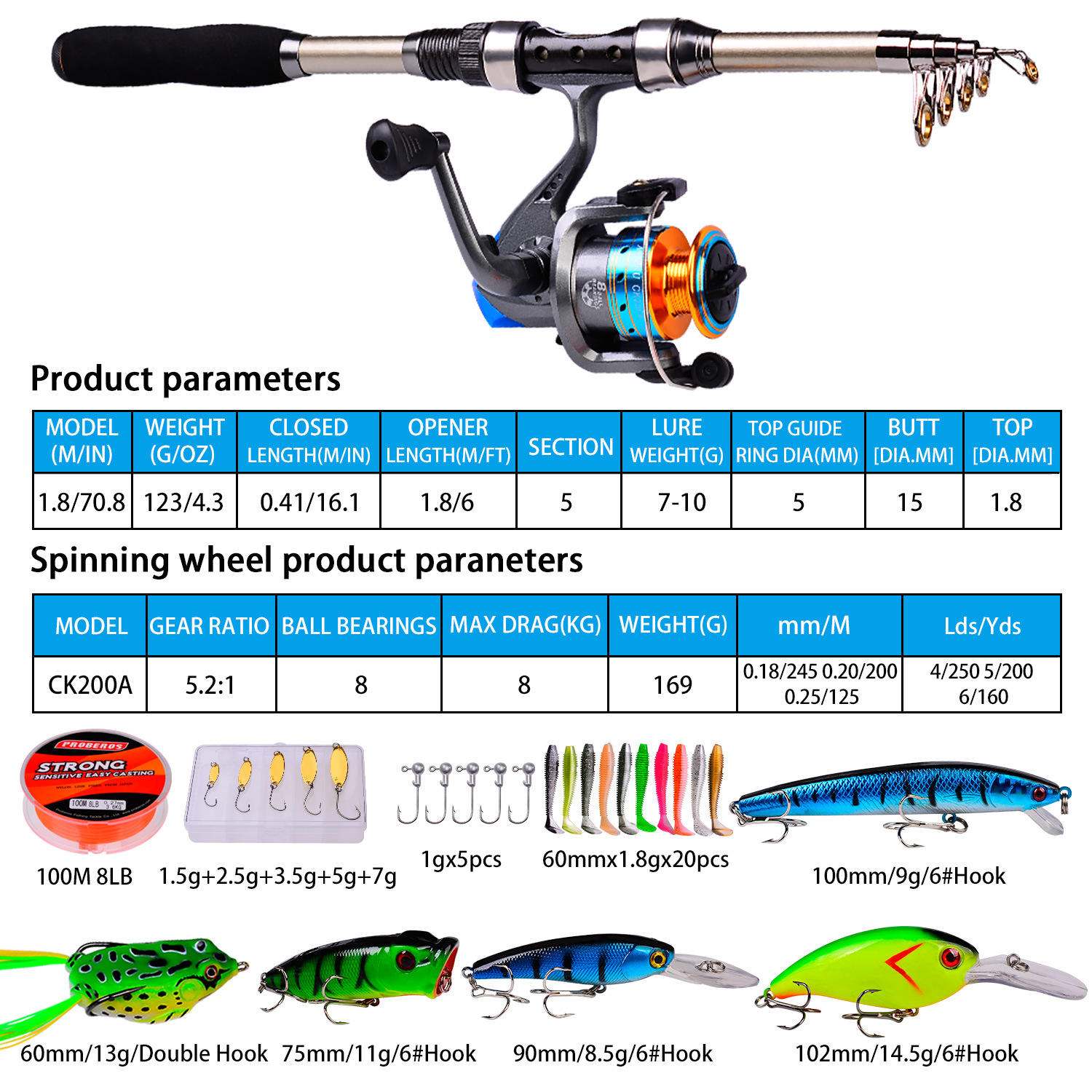 Fishing Rod and Reel Combo Car - Fishing Rod Telescopic recension och pris